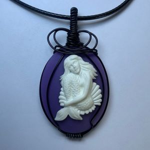 Mermaid Cameo Necklace (Handcrafted, NWT)